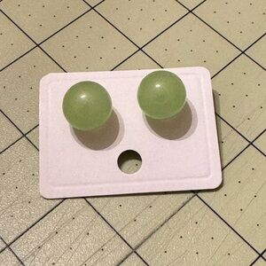 Green Stud Earrings